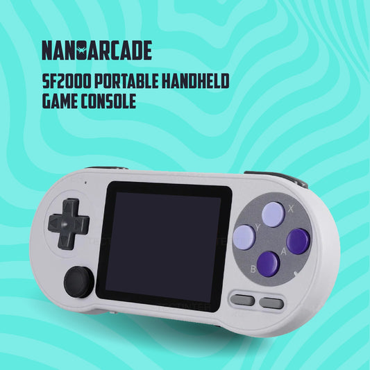 NanoArcade - SF2000 وحدة تحكم ألعاب محمولة باليد 3 بوصة IPS وحدات تحكم ألعاب ريترو مدمجة 6000 لعبة ألعاب فيديو ريترو للأطفال