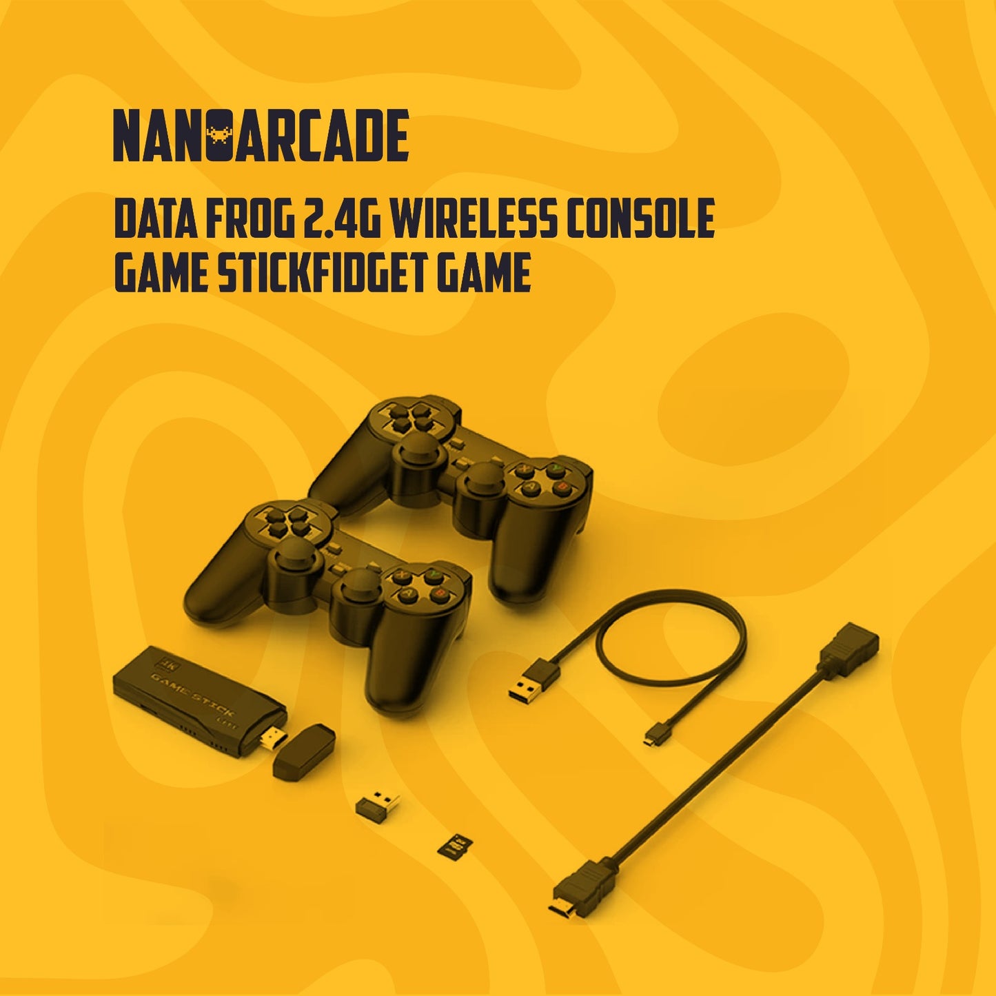 NanoArcade - عصا ألعاب داتا فروغ 2.4 جيجا اللاسلكية