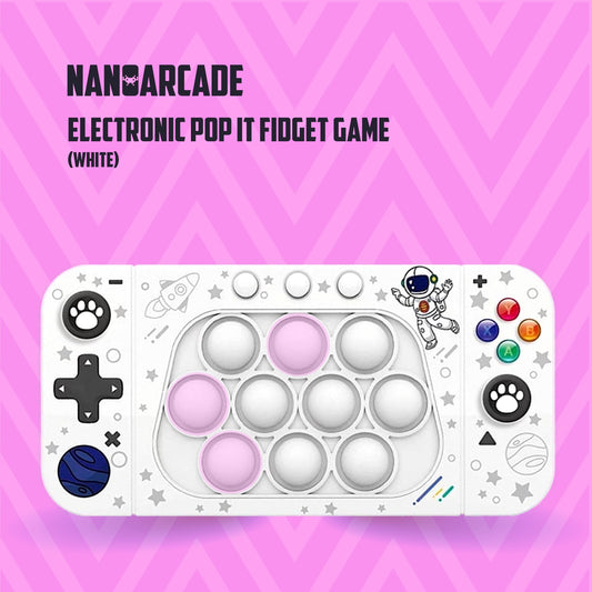 NanoArcade - Jeu électronique Pop It Fidget Découvrez la sensation de poussée rapide ! Illuminez votre plaisir avec ce jeu de mémoire captivant et ce jouet pop, adapté aux enfants et aux adultes. Profitez de l'excitation de la résolution d'énigmes